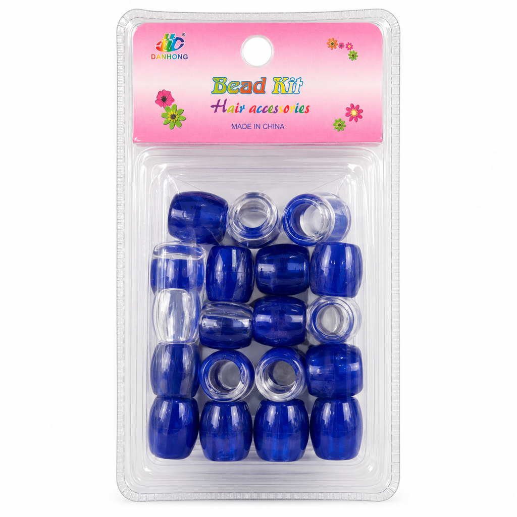 Kit de perles duo translucide-bleu royal et cristal