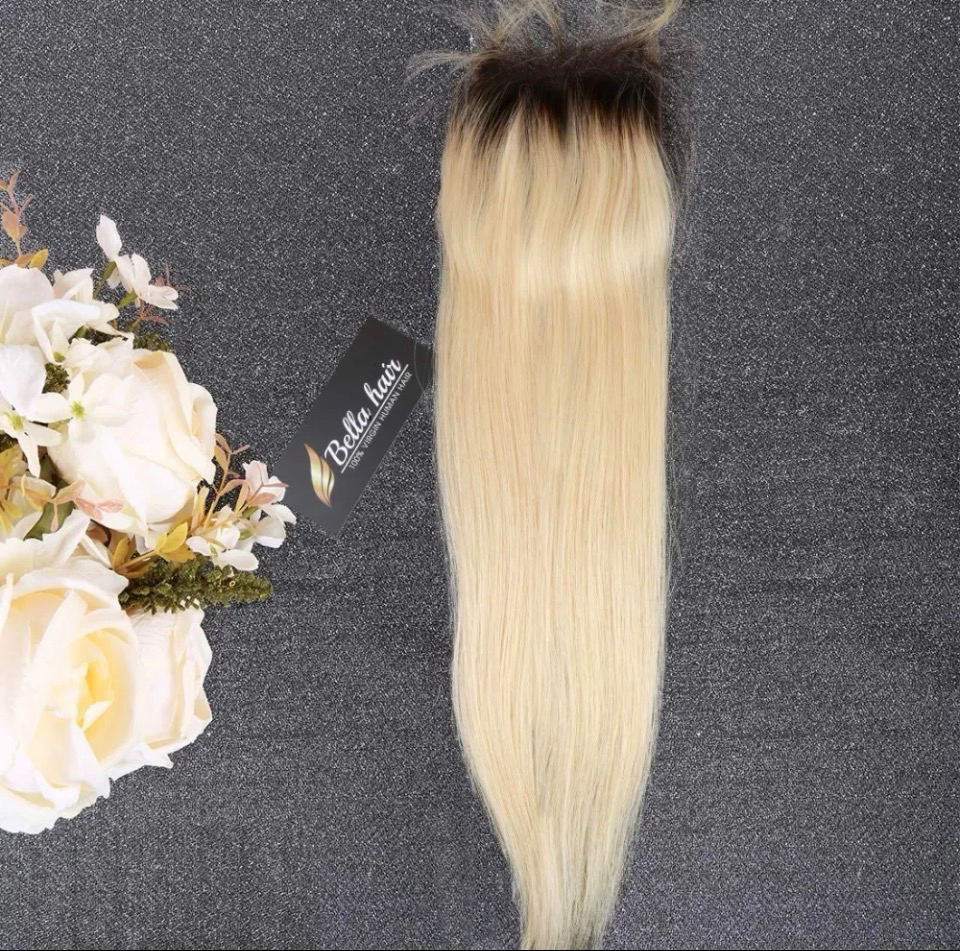Closure 4*4 lisse blond T18