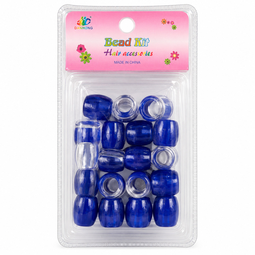 Kit de perles duo translucide-bleu royal et cristal
